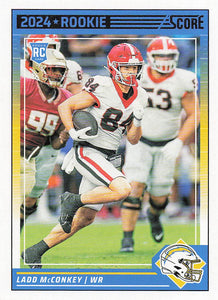 2024 Score Football Ladd McConkey #328 Rookie