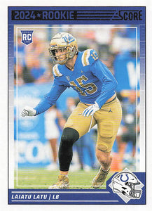 2024 Score Football Laiatu Latu #316 Rookie