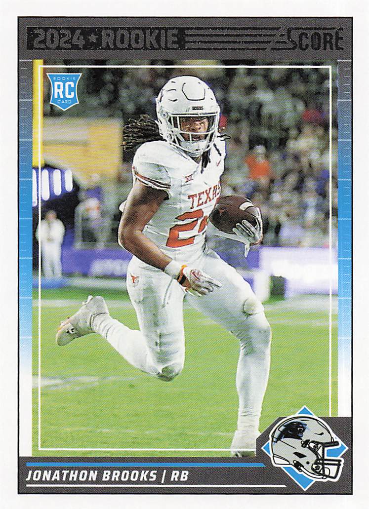 2024 Score Football Jonathon Brooks #365 Rookie