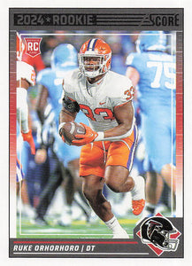 2024 Score Football Ruke Orhorhoro #358 Rookie