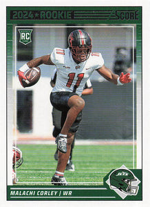 2024 Score Football Malachi Corley #350 Rookie