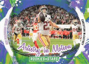 2024 Panini Rookies & Stars Artistry in Motion Christian McCaffrey #AIM-CMY