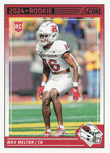 2024 Score Football Max Melton #374 Rookie