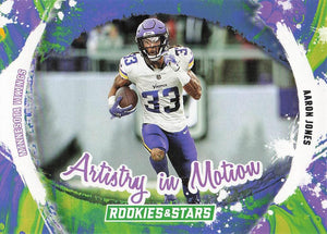 2024 Panini Rookies & Stars Football Artistry in Motion Aaron Jones #AIM-AJS