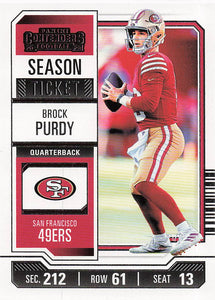 2023 Panini Contenders Football Season Ticket Retail Brock Purdy #86