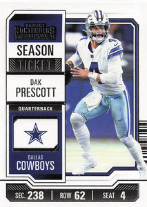 2023 Panini Contenders Football Season Ticket Retail Dak Prescott #28