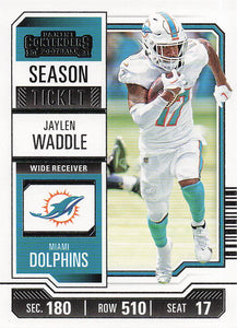 2023 Panini Contenders Football Season Ticket Retail Jaylen Waddle #63