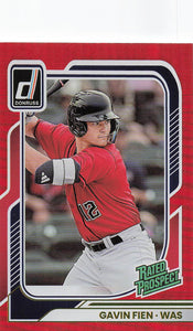 2026 Donruss Baseball Red 247/250 Gavin Fien #189