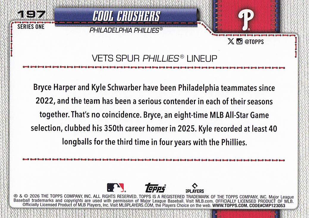 2026 Topps Baseball Cool Crushers #197