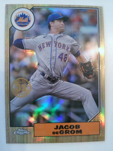 2022 Topps Chrome 1987 Topps Baseball 35th Anniversary Jacob deGrom #87BC-7