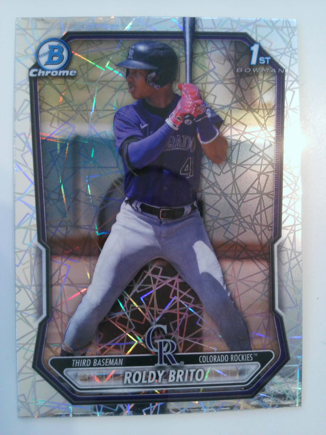 2026 Bowman Baseball Chrome Prospects Lazer Refractor Roldy Brito #BCP-21