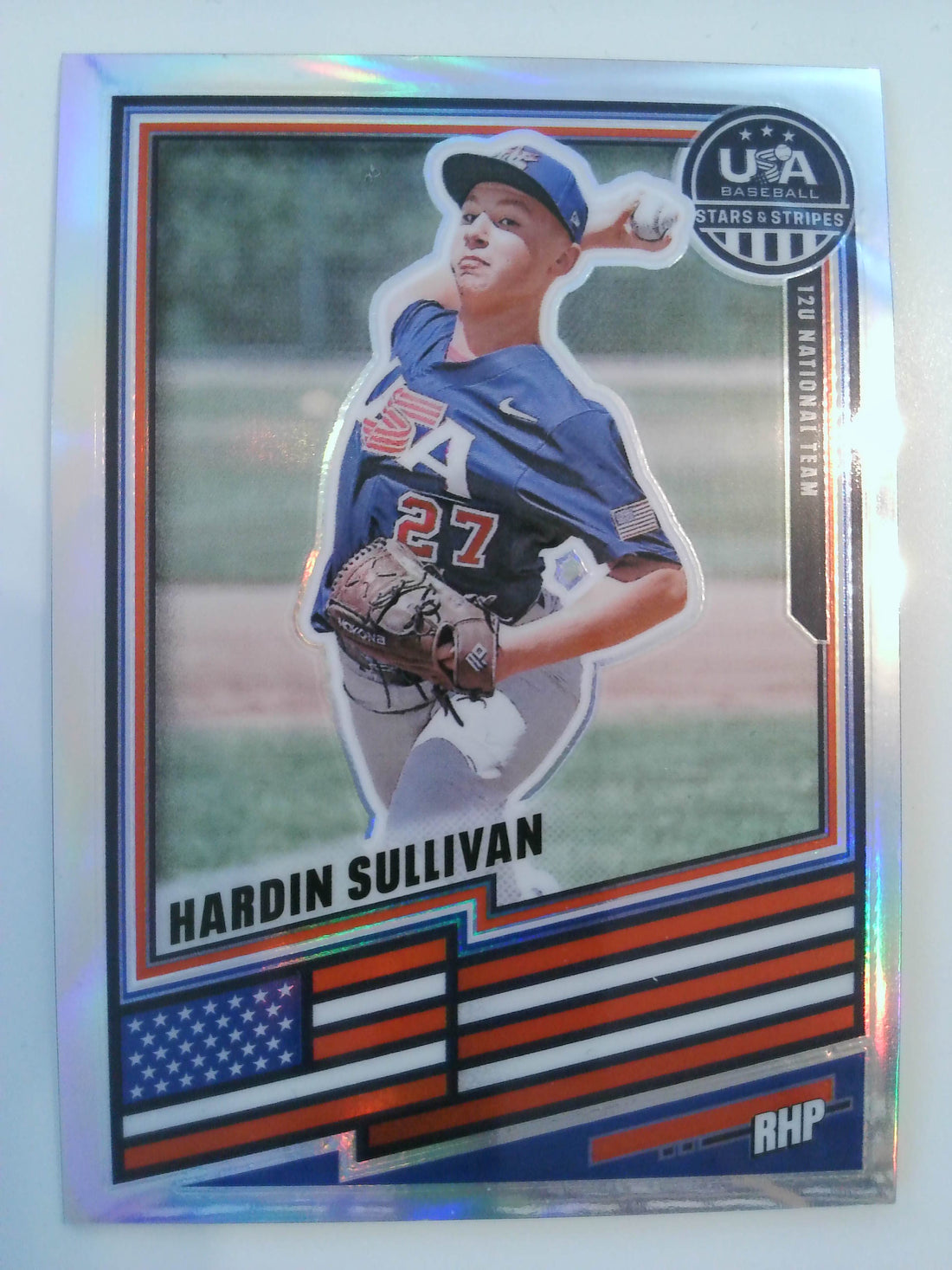 2026 Panini Stars & Stripes Prizm USA Baseball Silver Hardin Sullivan #54