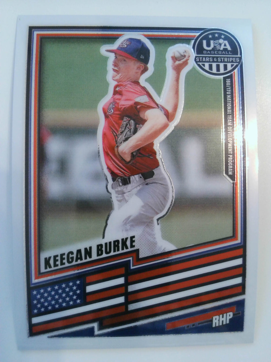 2026 Panini Stars & Stripes Prizm USA Baseball Baseball Keegan Burke #173