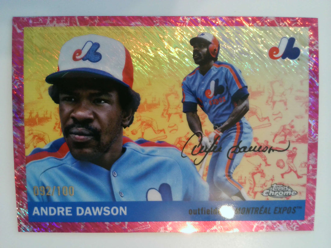 2025 Chrome Platinum Toile Cream / Fuchsia Shimmer 092/100 Andre Dawson #425