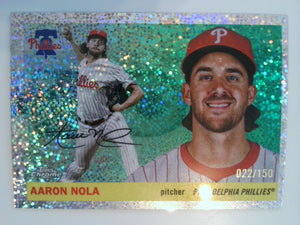2025 Topps Chrome Platinum Baseball Speckle Refractors 022/150 Aaron Nola #156