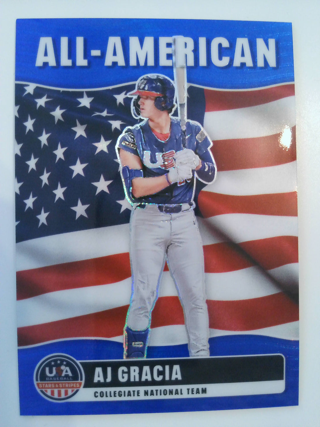 2026 Stars & Stripes Prizm USA All-American Prizms Blue 47/99 AJ Gracia #2