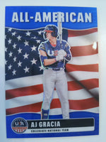 2026 Stars & Stripes Prizm USA All-American Prizms Blue 47/99 AJ Gracia #2