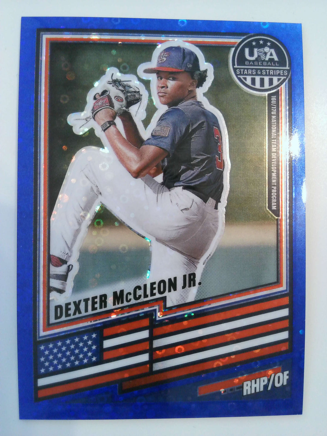 2026 Panini Stars & Stripes Prizm USA Disco Blue Dexter 048/149 McCleon Jr. #69