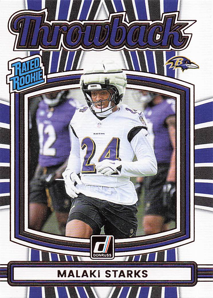 2025 Donruss Football Rated Rookies Throwback Malaki Starks #11