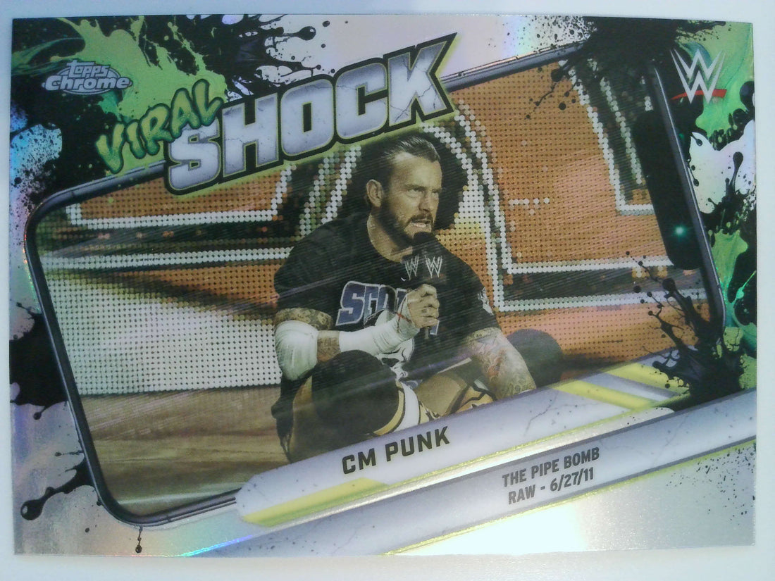 2026 Topps Chrome WWE Wrestling Viral Shock CM Punk #VIR-6