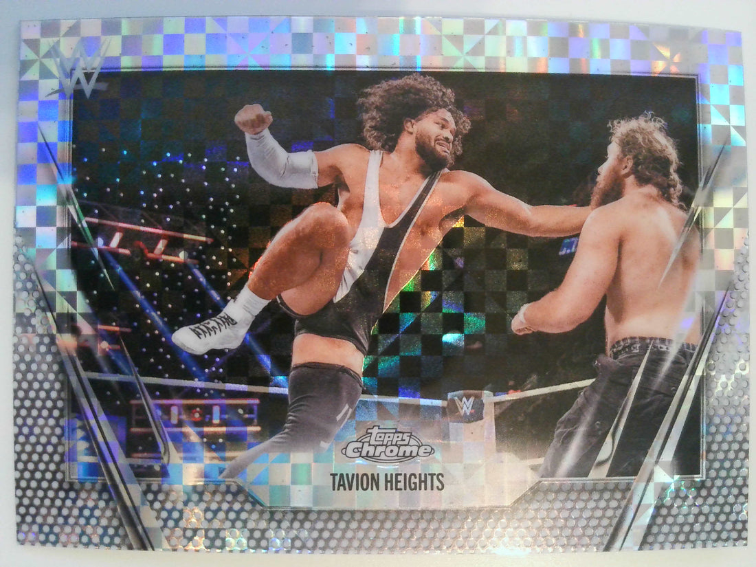 2026 Topps Chrome WWE Wrestling X-Fractor Tavion Heights #196