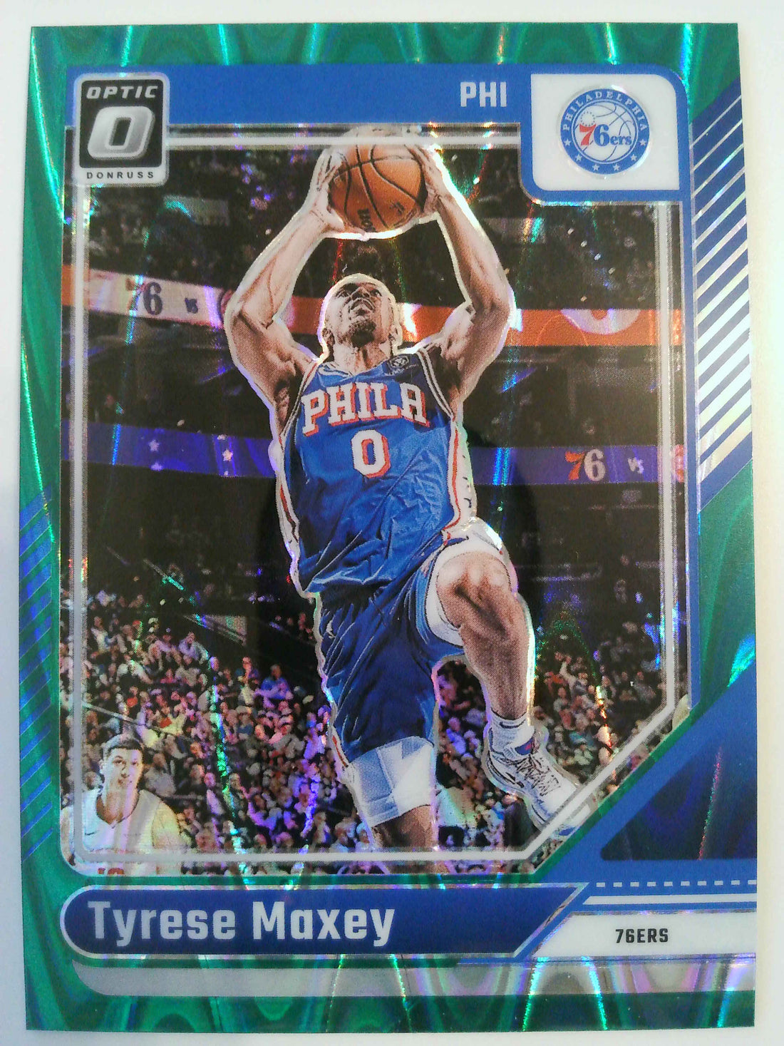 2024-25 Donruss Optic Basketball Green Shimmer Tyrese Maxey #135