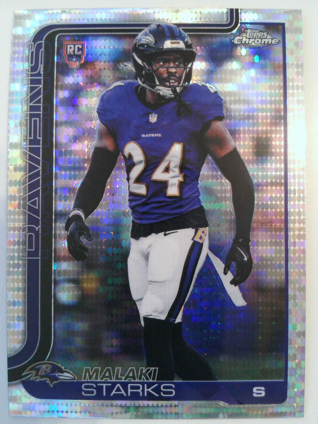 2025 Topps Chrome Football Pulsar Refractor Malaki Starks #347 Rookie