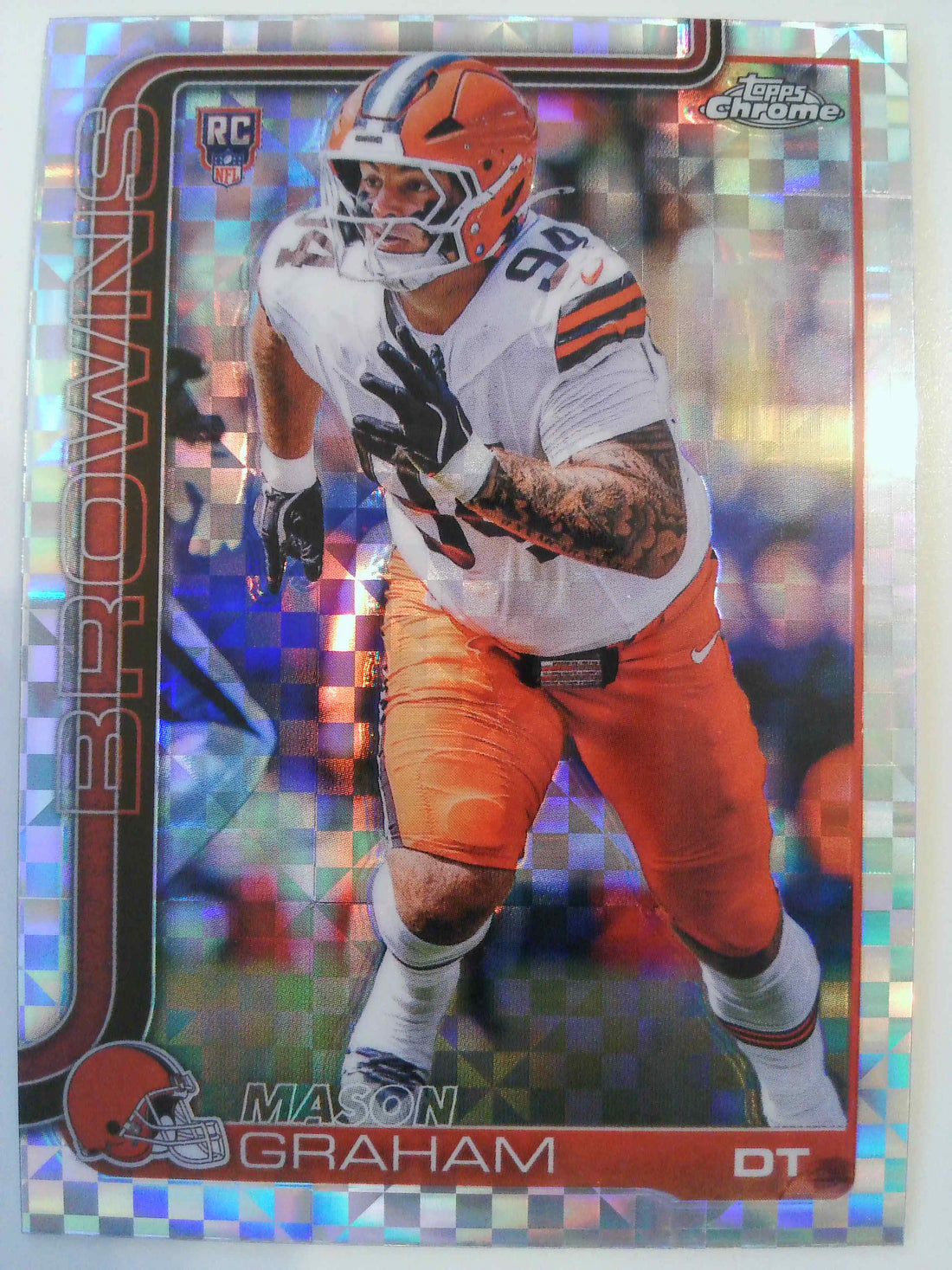 2025 Topps Chrome Football X-Fractor Mason Graham #302 Rookie