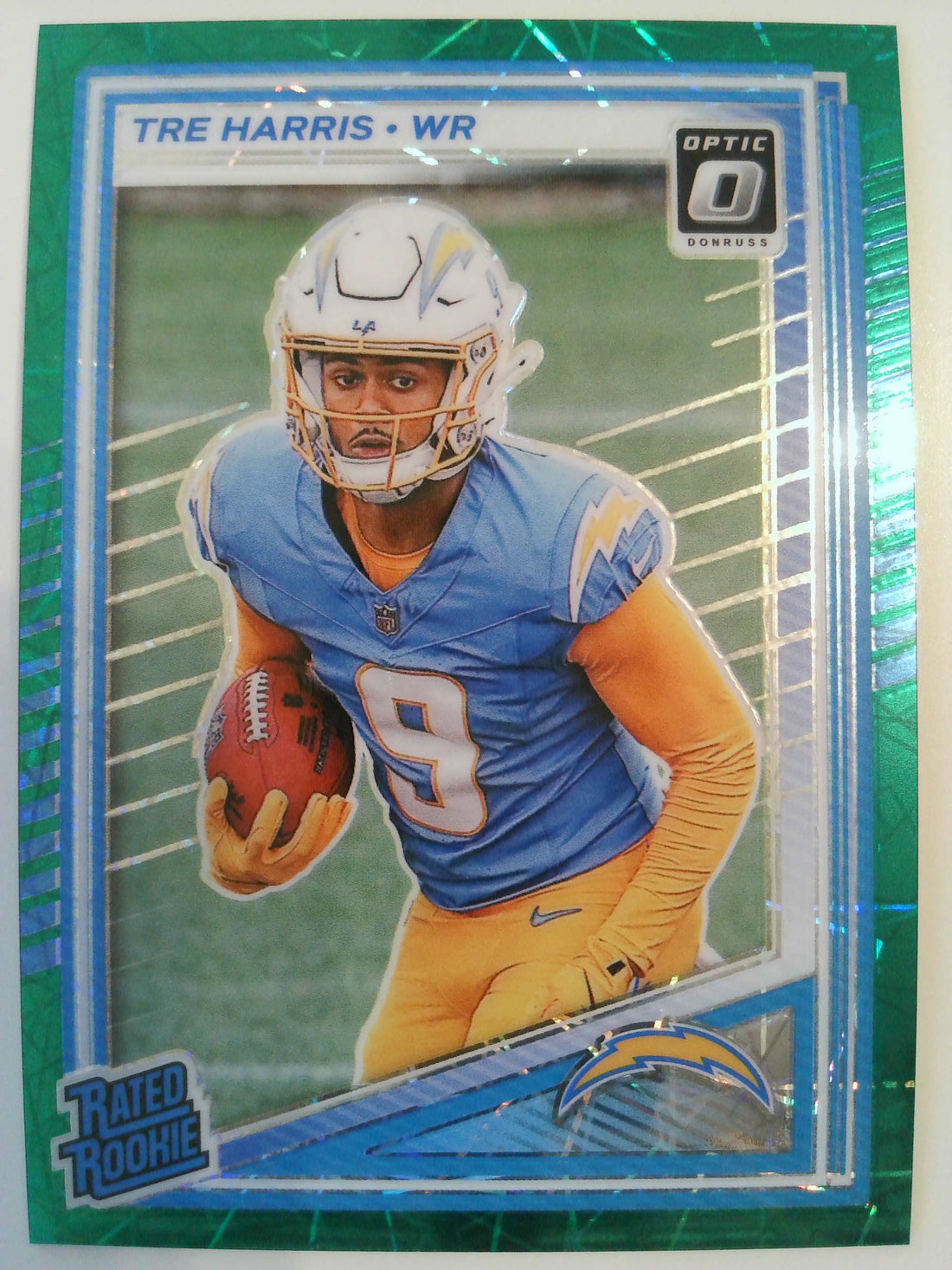 2025 Donruss Optic Football Green Hyper Tre Harris #229 Rookie