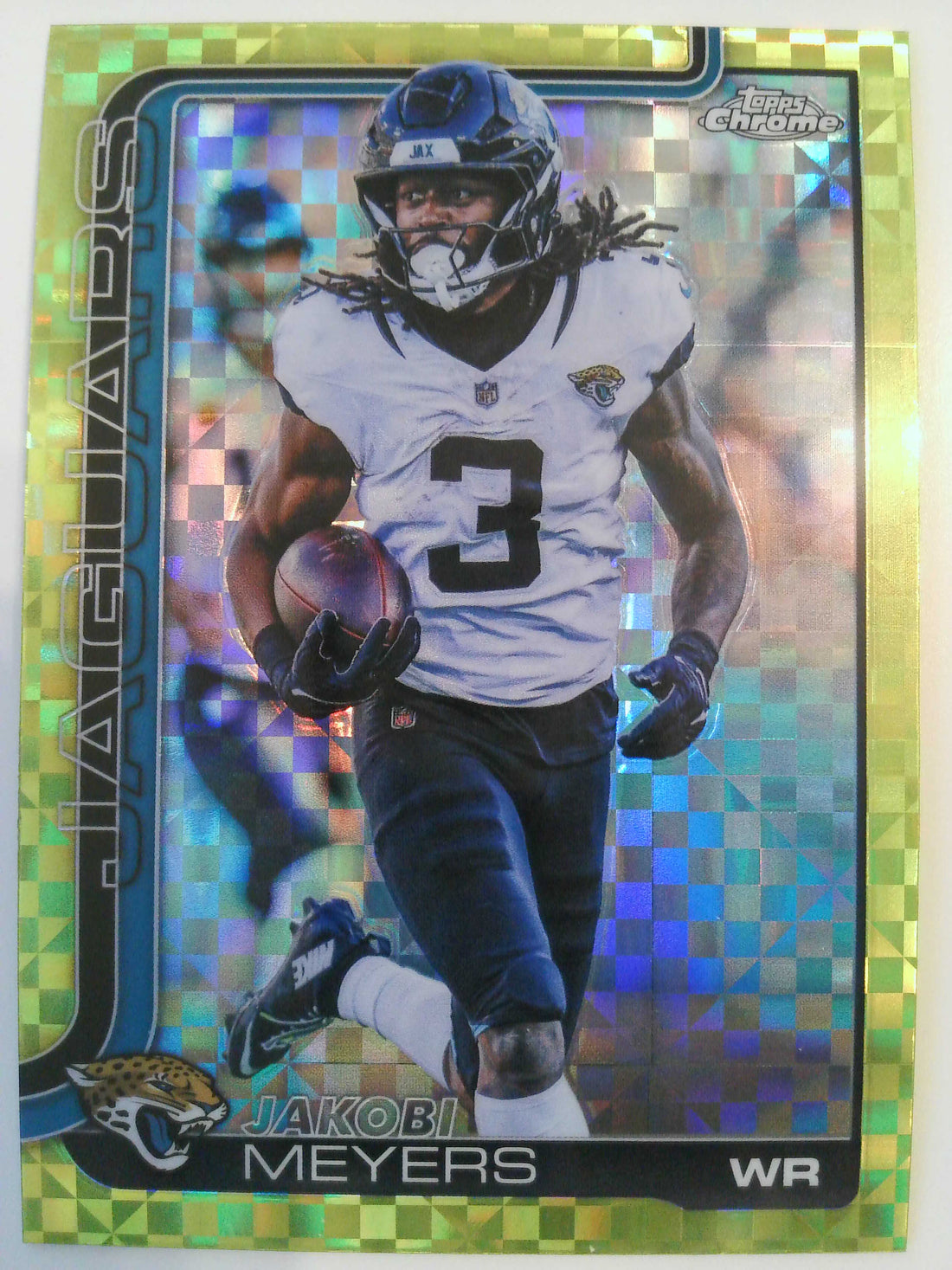 2025 Topps Chrome Football Lime Green X-Fractor Jakobi Meyers #176