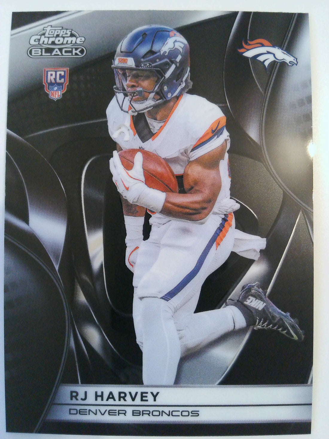 2025 Topps Chrome Black Football RJ Harvey #115 Rookie