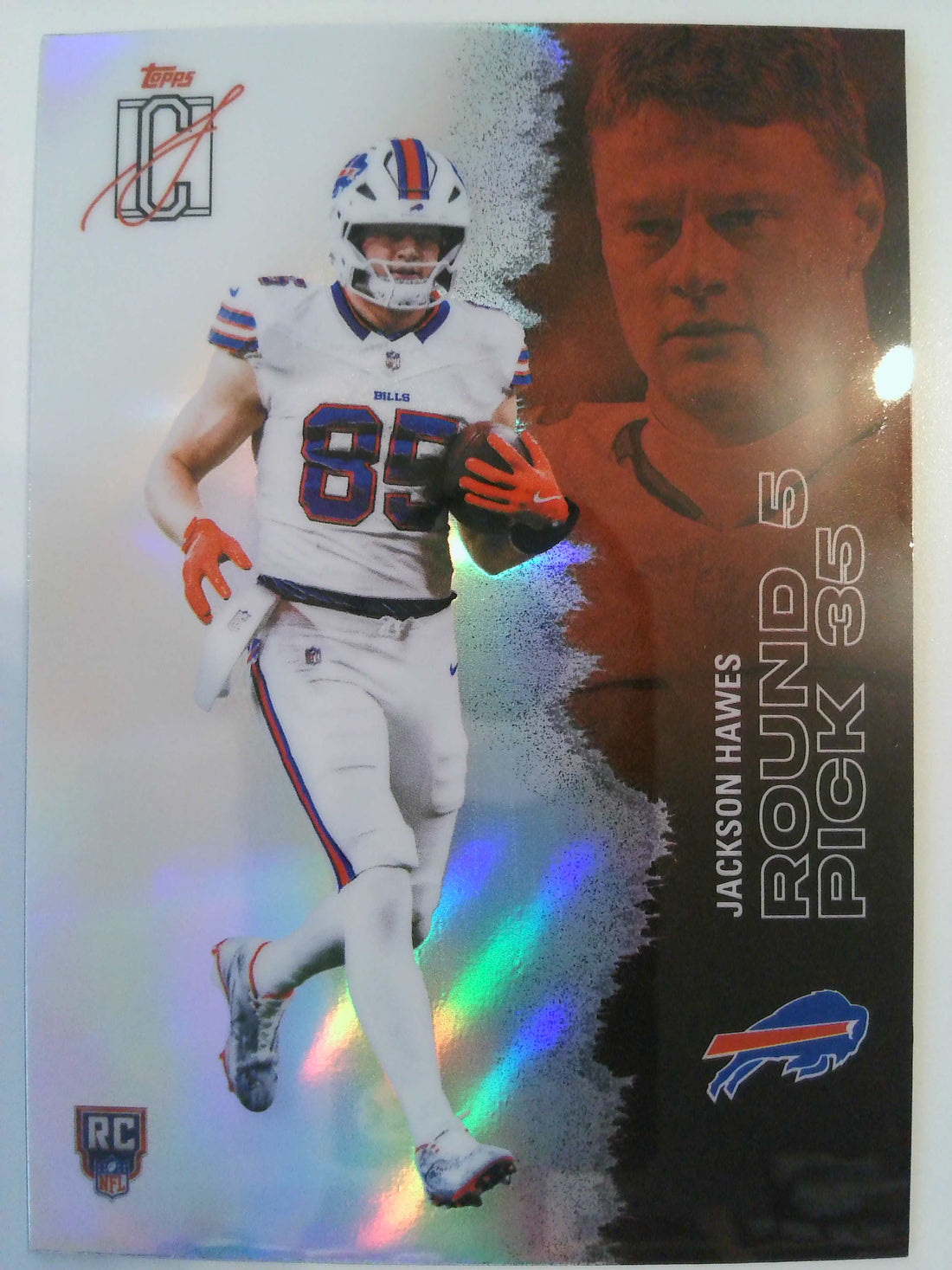 2025 Topps Signature Class Football Chrome Refractor Jackson Hawes #207 Rookie