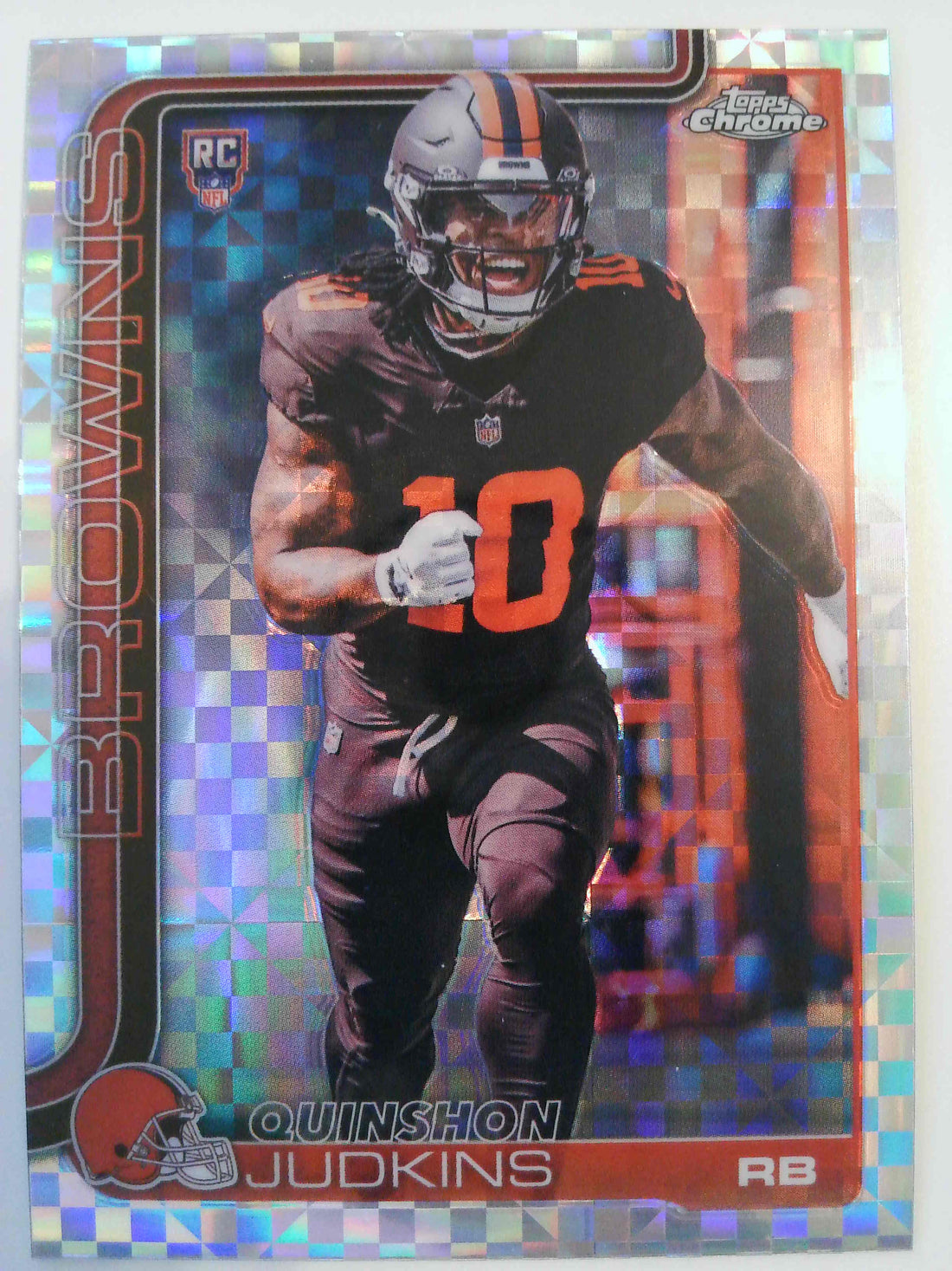 2025 Topps Chrome Football X-Fractor Quinshon Judkins #325 Rookie