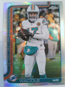2025 Topps Chrome Football Refractor Jaylen Waddle #186