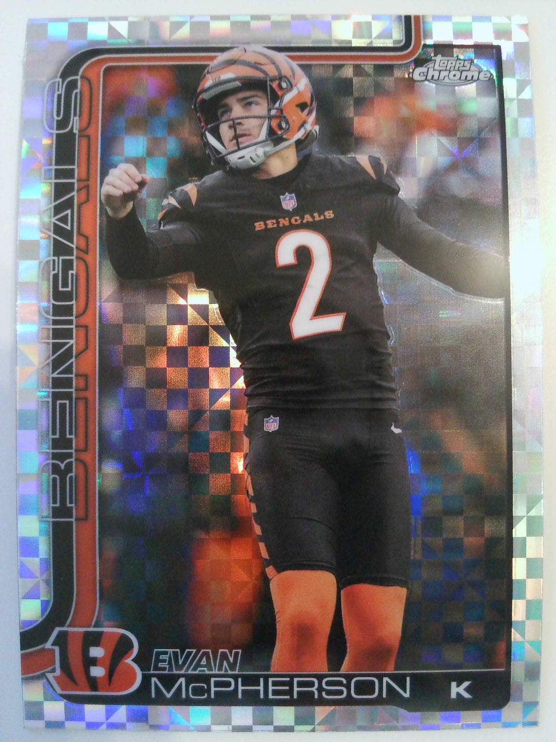 2025 Topps Chrome Football X-Fractor Evan McPherson #64