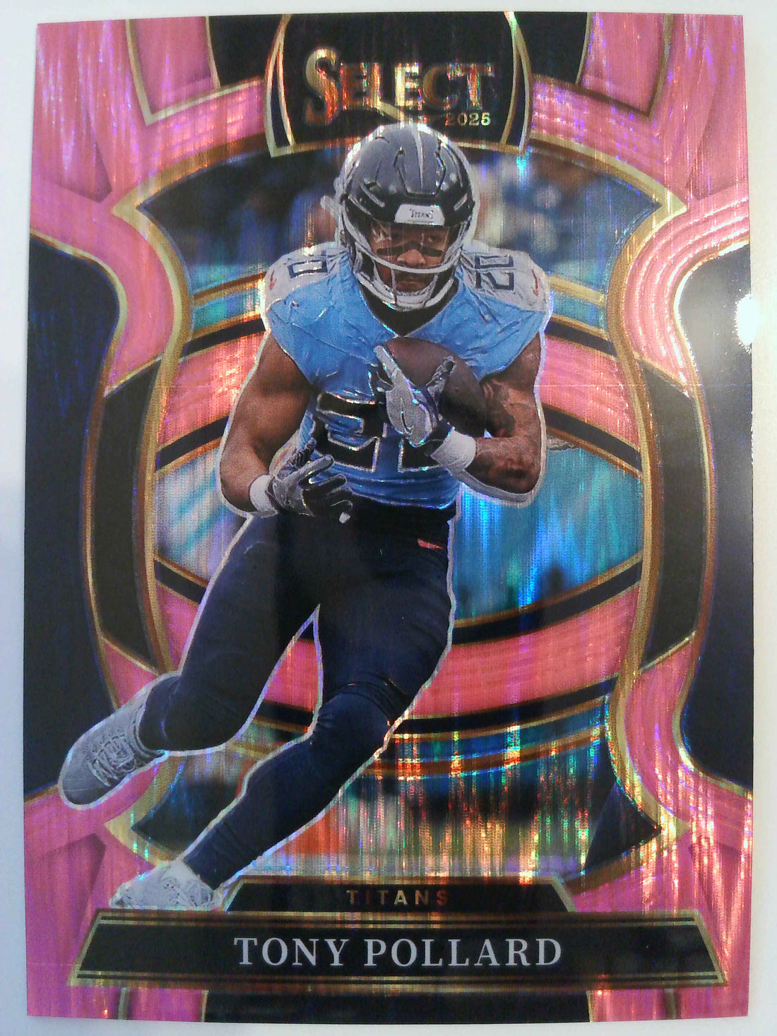 2025 Panini Select Football Pink Prizm Shock Tony Pollard #25