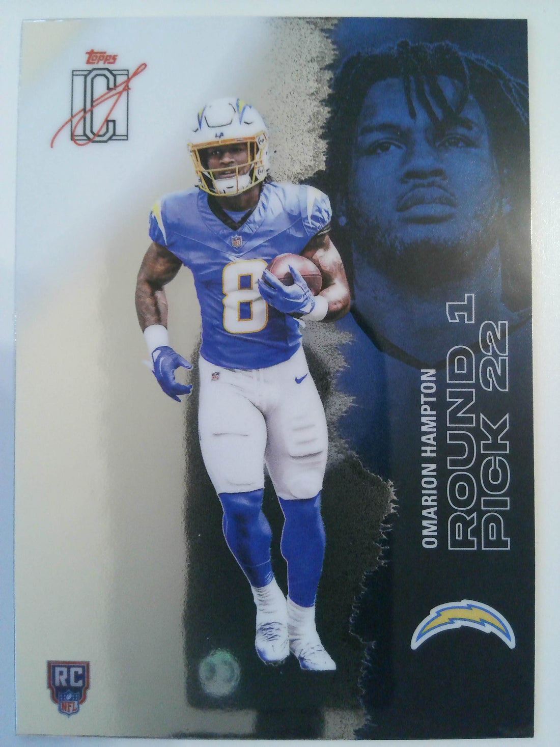 2025 Topps Signature Class Football Chrome Omarion Hampton #109 Rookie