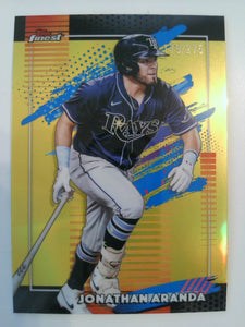 2026 Finest Baseball Yellow Refractors 179/275 Jonathan Aranda #173