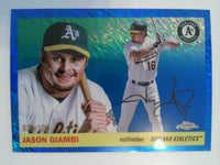 2025 Topps Chrome Platinum Blue Shimmer Refractors 025/100 Jason Giambi #276