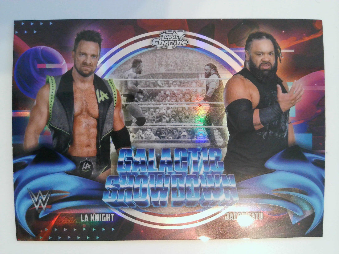 2026 Chrome Cosmic WWE Wrestling Galactic Showdown LA Knight / Jacob Fatu #GS-9
