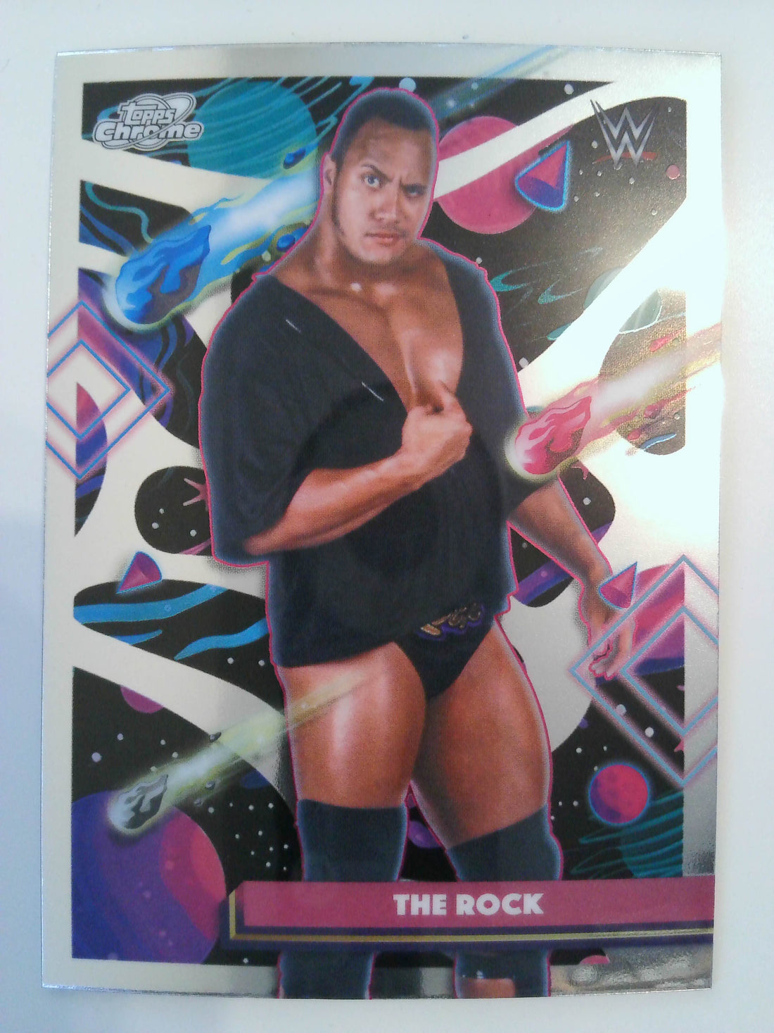 2026 Topps Chrome Cosmic WWE Wrestling The Rock #87