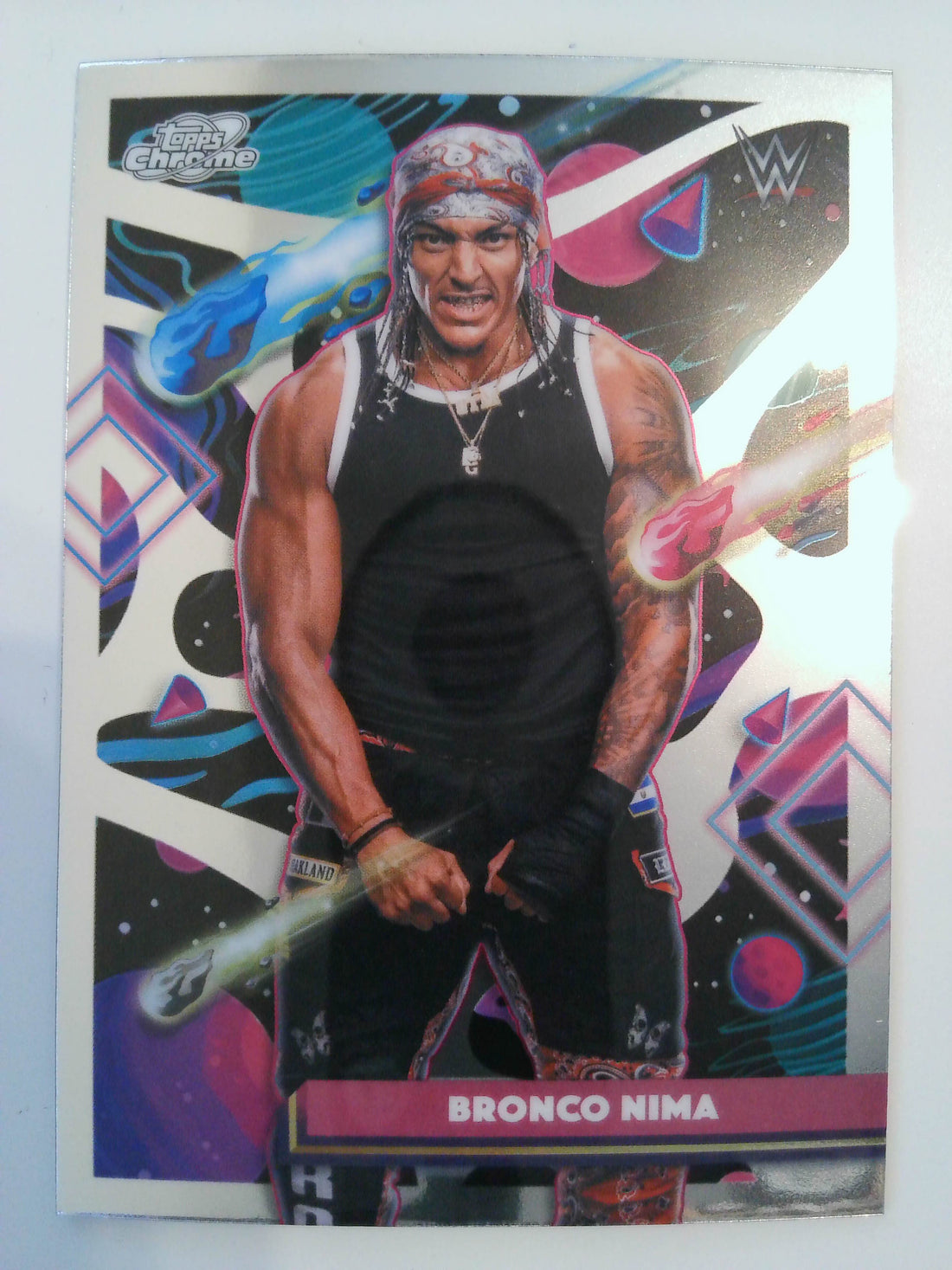 2026 Topps Chrome Cosmic WWE Wrestling Bronco Nima #97