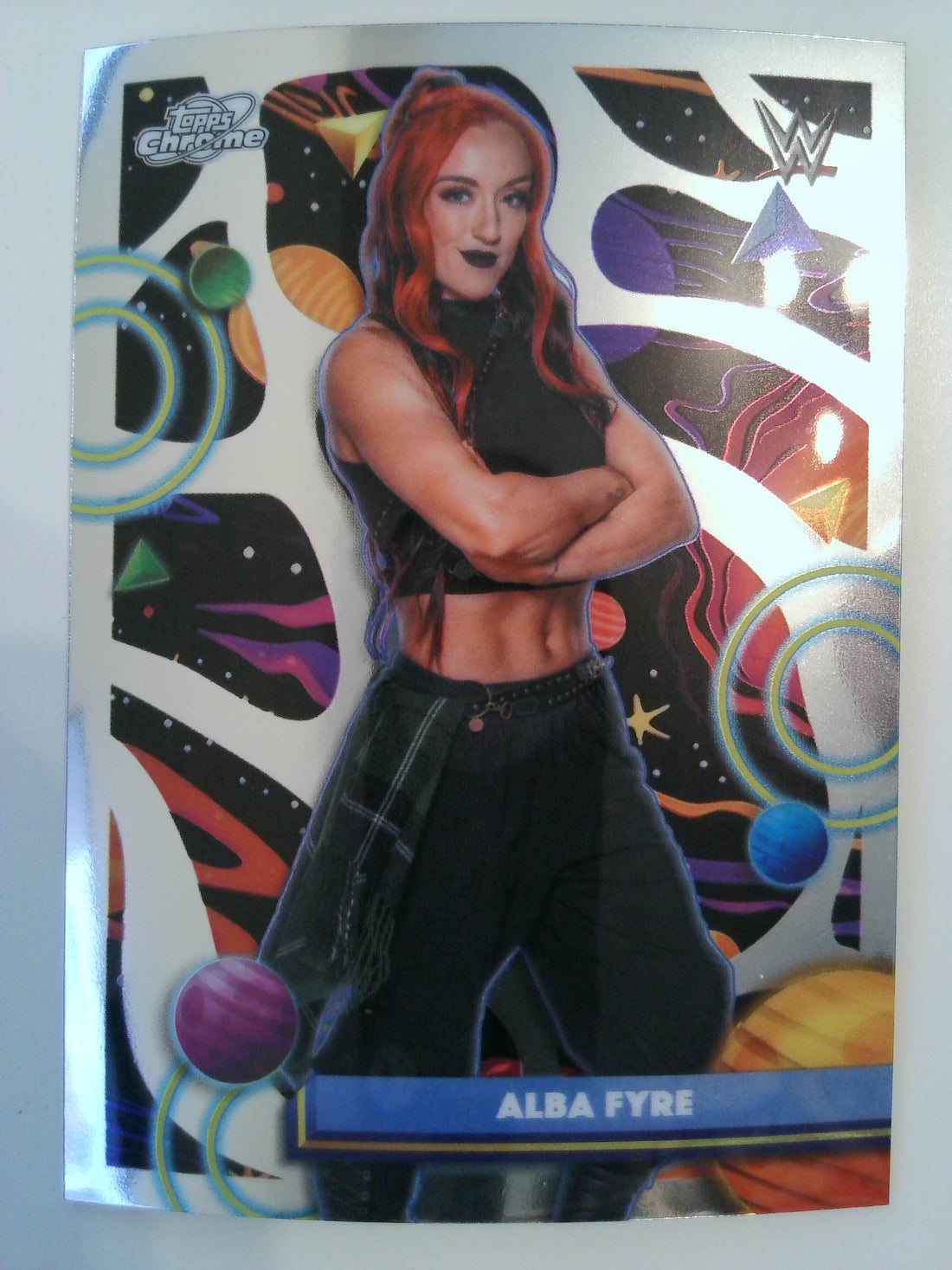 2026 Topps Chrome Cosmic WWE Wrestling Alba Fyre #162