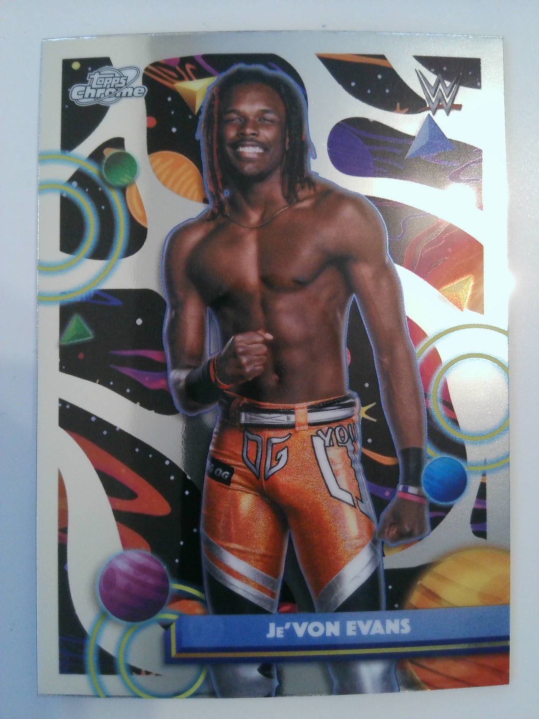 2026 Topps Chrome Cosmic WWE Wrestling Je'Von Evans #83