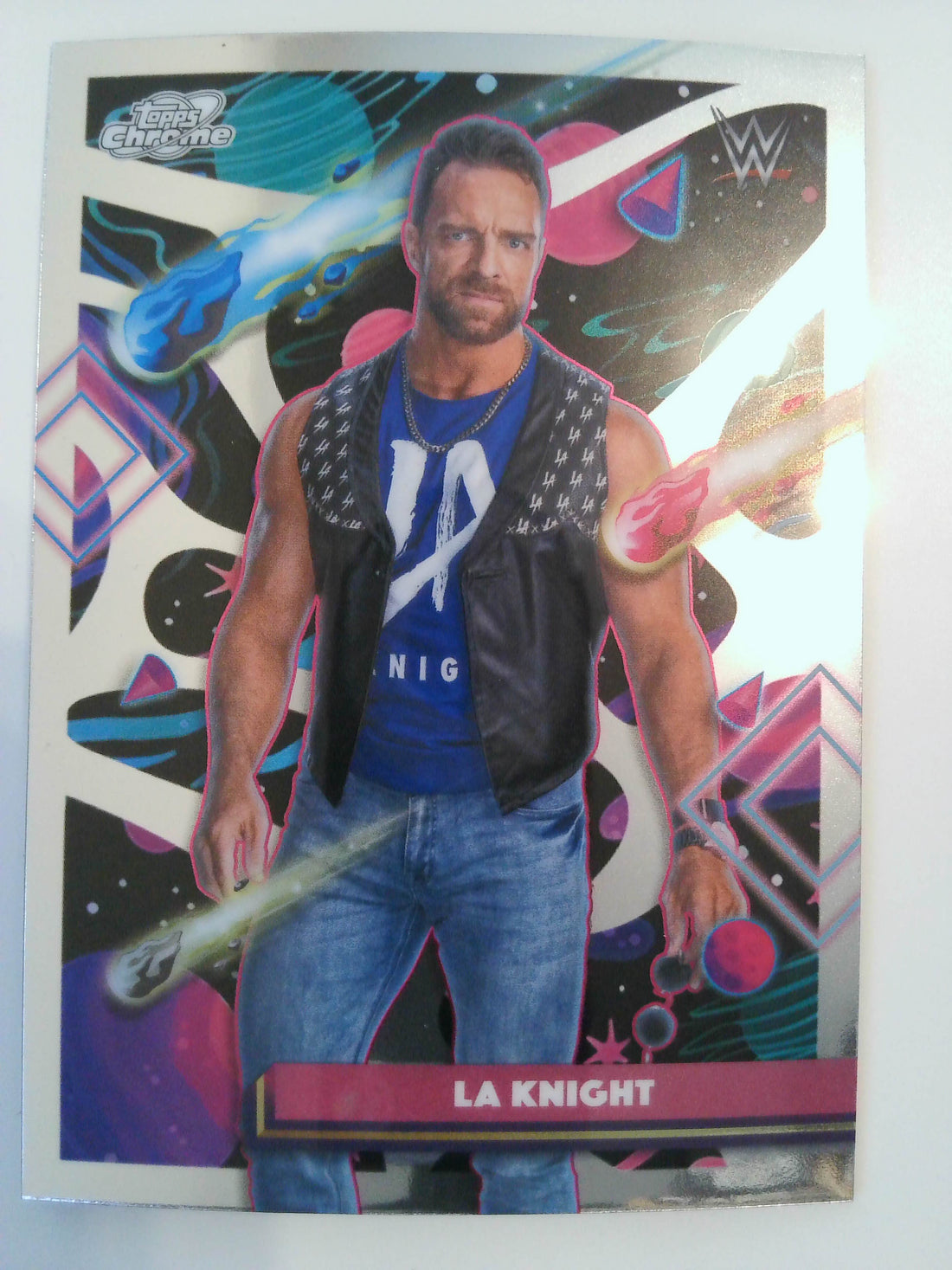 2026 Topps Chrome Cosmic WWE Wrestling LA Knight #141