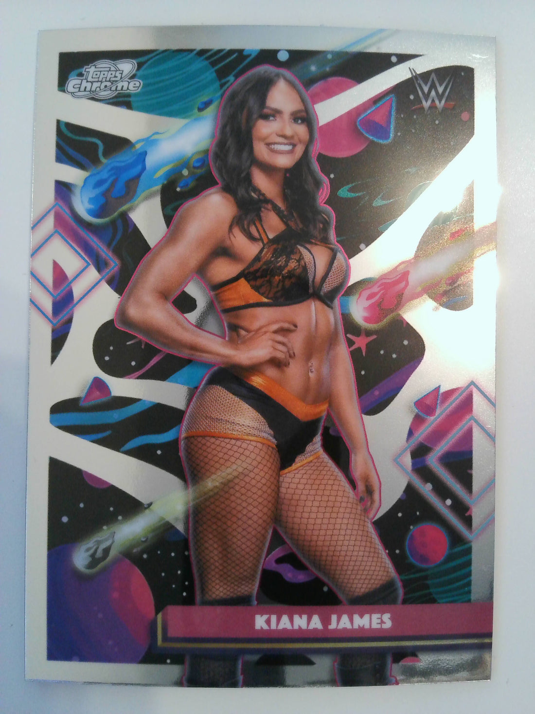 2026 Topps Chrome Cosmic WWE Wrestling Kiana James #49