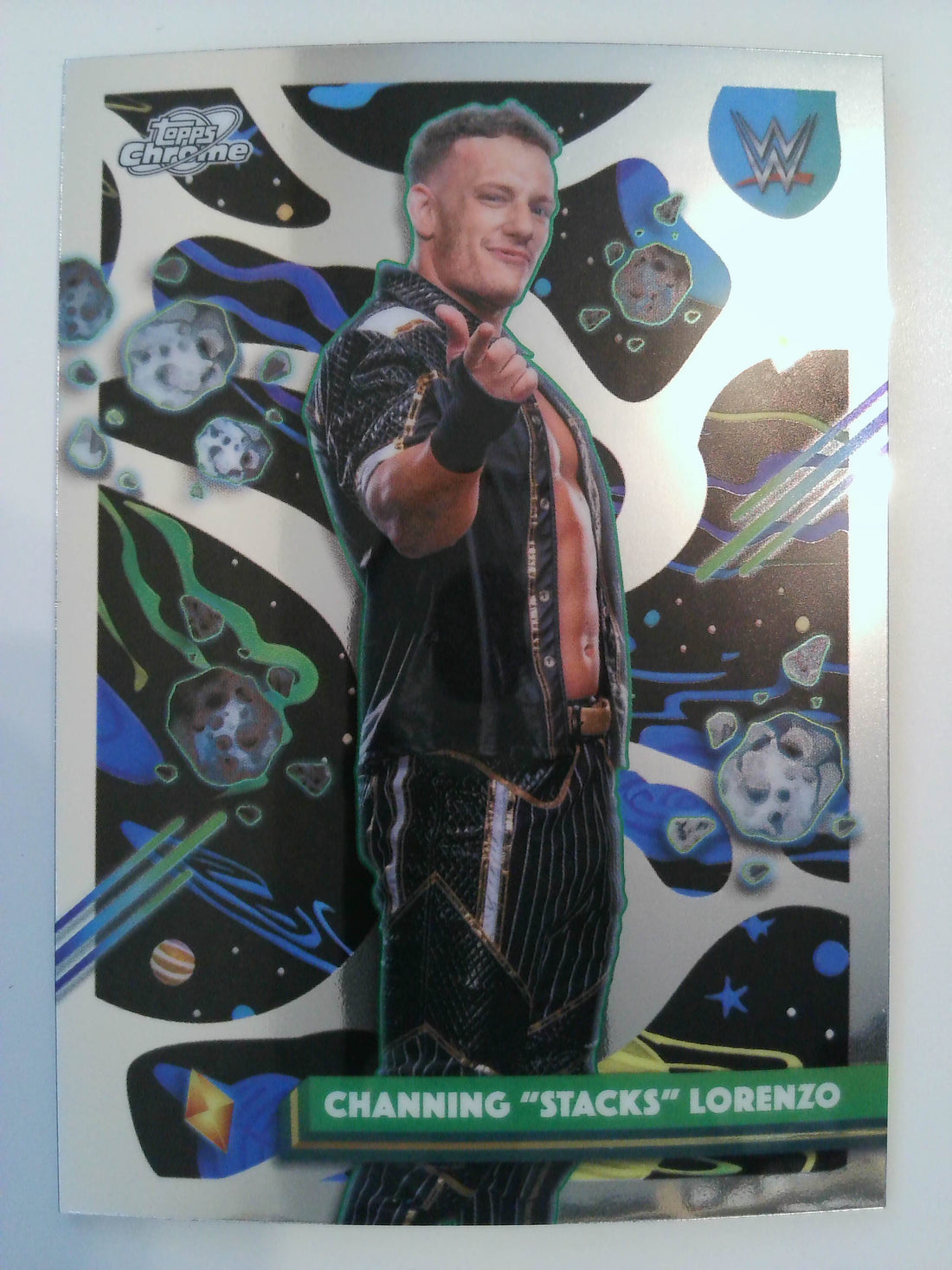2026 Topps Chrome Cosmic WWE Wrestling Channing "Stacks" Lorenzo #94
