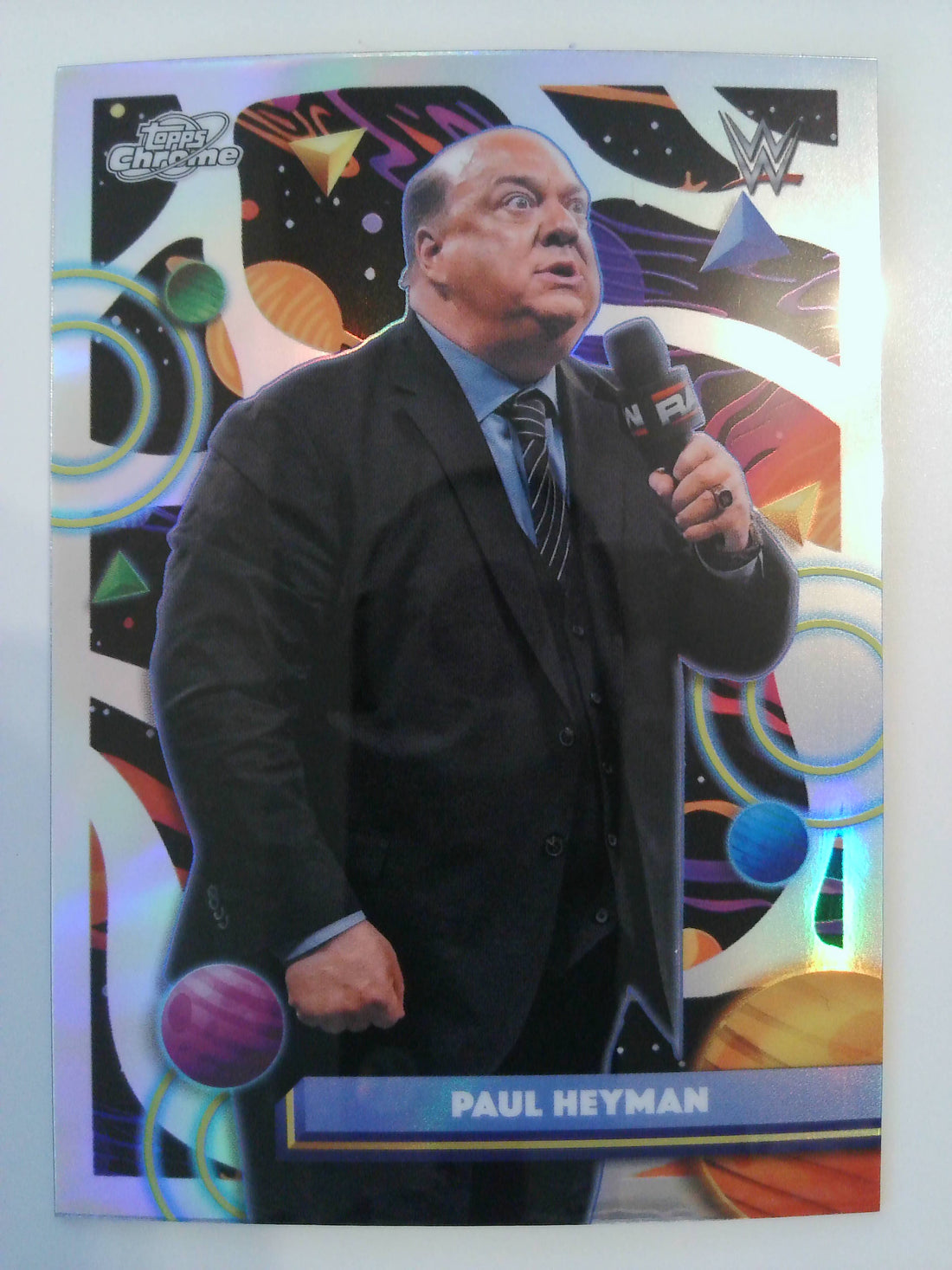 2026 Topps Chrome Cosmic WWE Wrestling Refractor Paul Heyman #82
