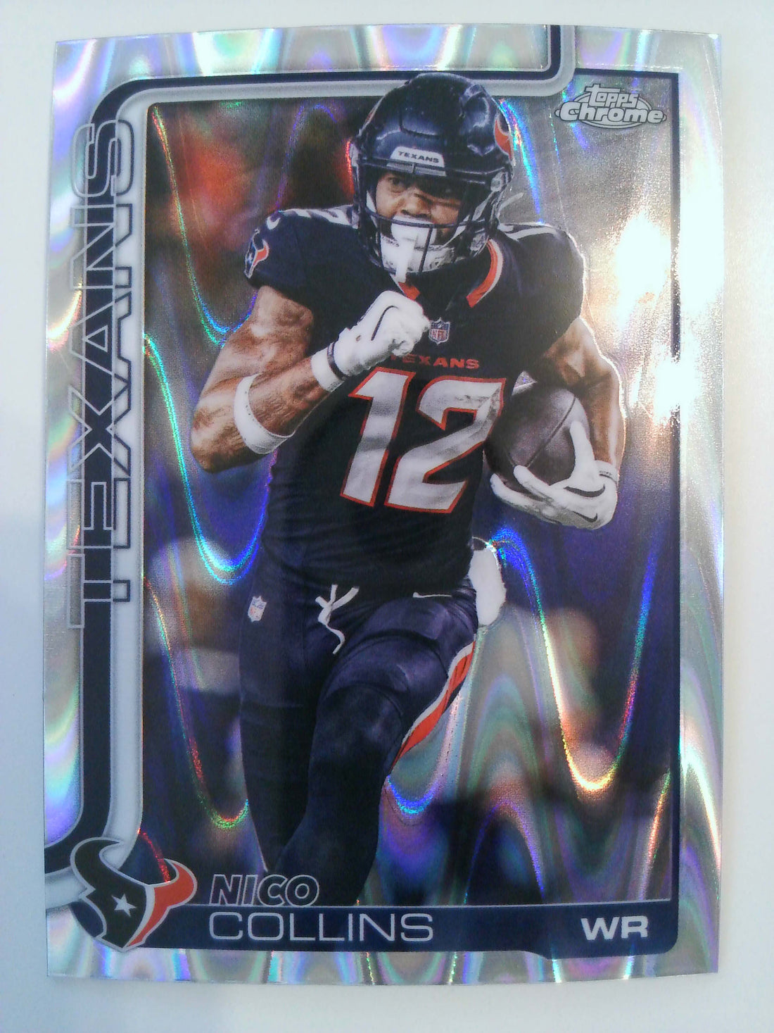 2025 Topps Chrome Football Ray Wave Refractor Nico Collins #115
