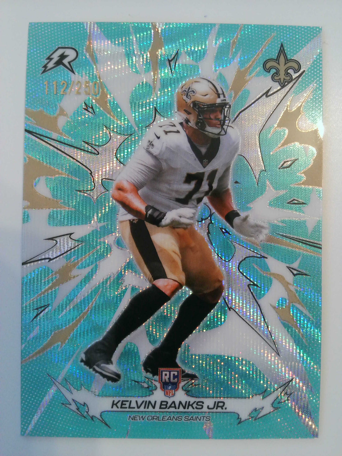 2025 Topps Resurgence Aqua Surge Refractor 112/250 Kelvin Banks Jr. #165